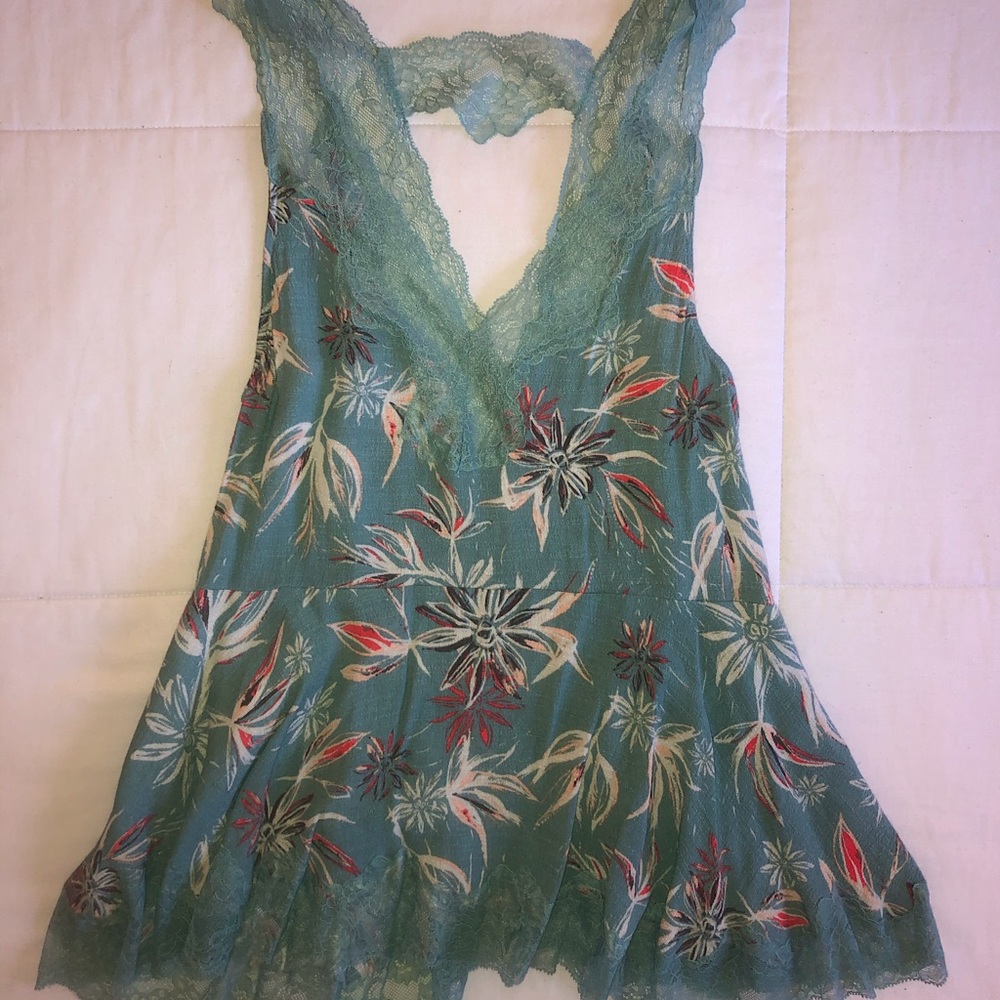 Free People open-back lace tank top